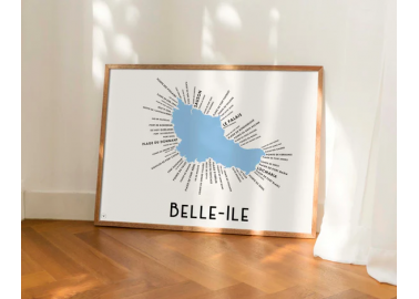 Affiche Belle-Ile-en-mer 30x40 - Cadre - Atelier Vauvenargues