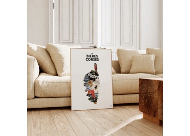 Affiche Carte des bières corses - Déco - Atelier Vauvenargues