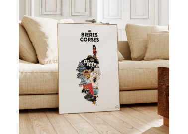 Affiche Carte des bières corses - Salon - Atelier Vauvenargues