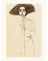 Affiche Egon Schiele - Femme au chapeau noir - Salam Editions