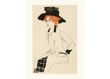 Affiche Egon Schiele - Femme au chapeau de profil - Salam Editions