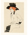 Affiche Egon Schiele - Femme au chapeau de profil - Salam Editions