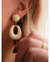 Boucles d'oreilles Talia - Blanc crème - Azeria Bijoux