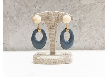 Boucles d'oreilles Ola - Bleu - Azeria Bijoux