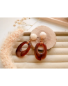 Boucles d'oreilles Ola - Marron - Azeria Bijoux