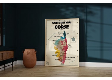 Affiche Carte des vins de Corse - Salon - Atelier Vauvenargues