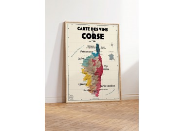 Affiche Carte des vins de Corse - Atelier Vauvenargues