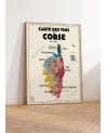 Affiche Carte des vins de Corse - Atelier Vauvenargues