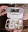 Boîte à  bijoux en velours Brigitte - Bois de rose - Intérieur - Maison Scarlett