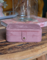 Boîte à  bijoux en velours Brigitte - Bois de rose - Maison Scarlett