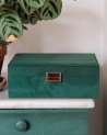 Boîte à  bijoux en velours Louise - Vert - Maison Scarlett