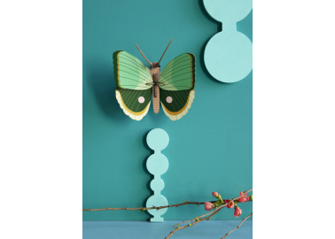 Décoration murale - Papillon vert - Fleur - Studioroof