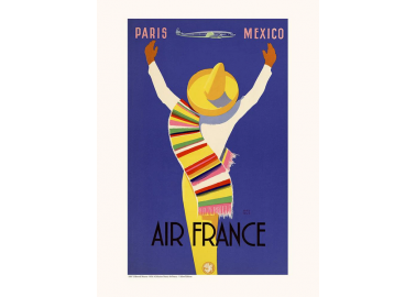 Affiche Air France / Paris Mexico A307 - Salam Editions