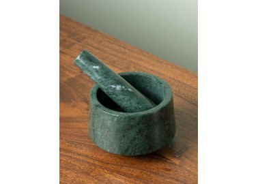 Mortier et pilon en marbre vert - Table - Chehoma