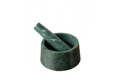 Mortier et pilon en marbre vert - Chehoma