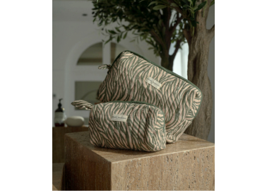 Trousse large Zebra Khaki - Collection - Bindi Atelier