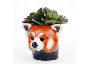 Pot à crayon Panda roux - Plante - Quail Ceramics