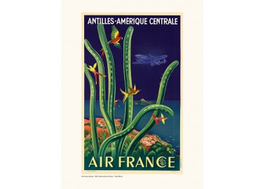 Affiche Air France / Antilles - Amérique Centrale A031 - Salam Editions