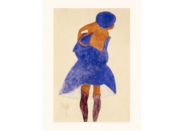 Affiche Femme au manteau bleu - Egon Schiele - Salam Editions