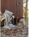 Plaid en laine et cachemire gris bicolore - Panier - Biederlack